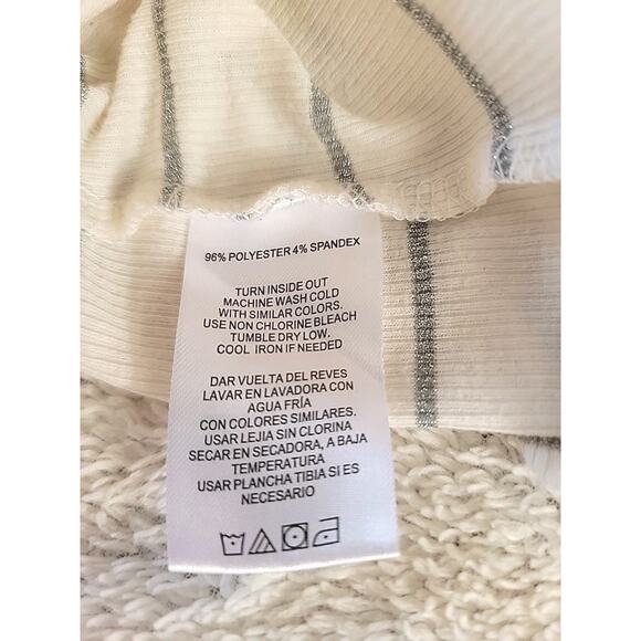 Long Sleeve Silver Stripe t-shirt w/ Green Sparkle Vest Size Medium Girls - Picture 6 of 9